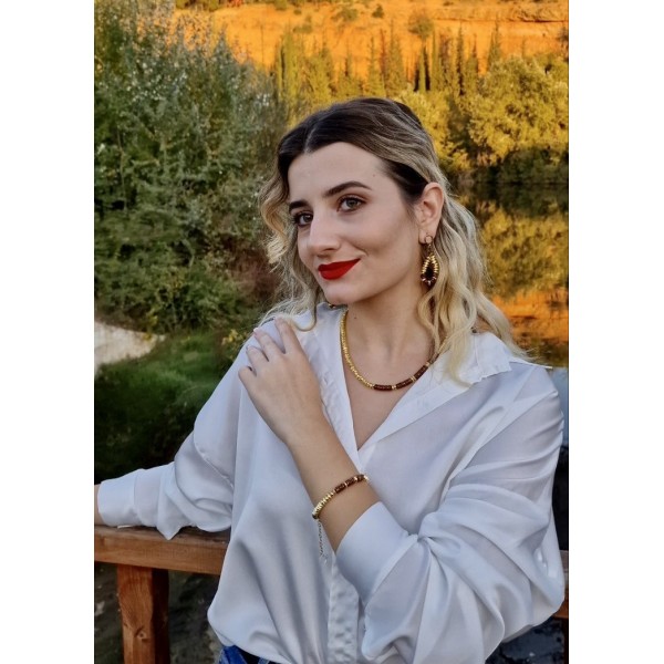 Βραχιόλι από χρυσό και μπρονζέ αιματίτη Βραχιόλι από χρυσό και μπρονζέ αιματίτη