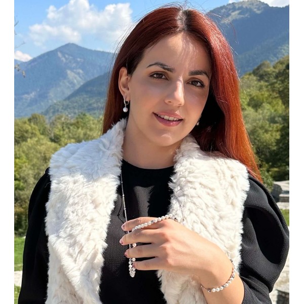 Σκουλαρίκια κρίκοι στρας με πέρλα Σκουλαρίκια κρίκοι στρας με πέρλα