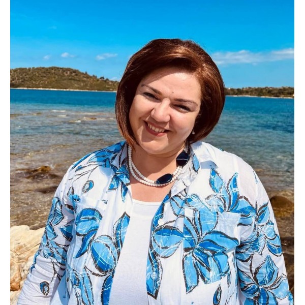 Κολιέ άσπρη πέτρα & ημ.λίθο αχάτη 