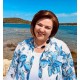 Κολιέ άσπρη πέτρα & ημ.λίθο αχάτη Κολιέ άσπρη πέτρα & ημ.λίθο αχάτη