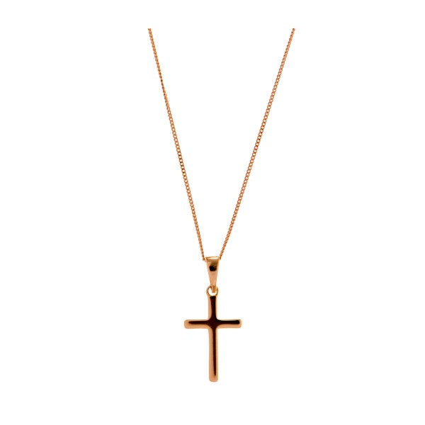 Ατσάλινος σταυρός ροζ χρυσό