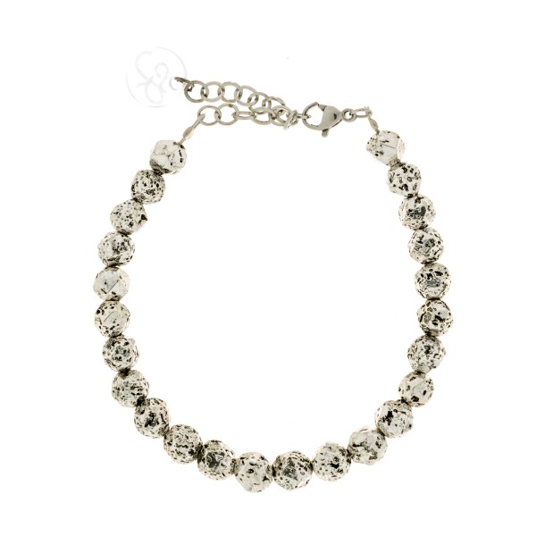Βραχιόλι αιματίτη ασημί