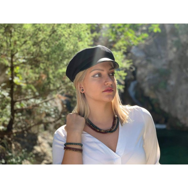 Κολιέ χαουλίτης & μάτι τίγρη Κολιέ χαουλίτης & μάτι τίγρη