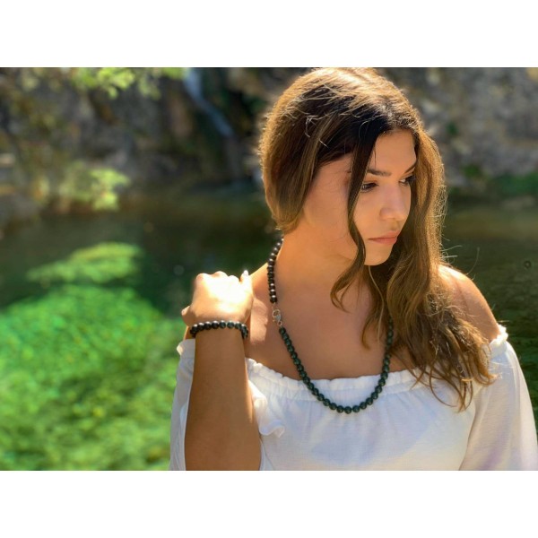 Βραχιόλι όνυχα και χαουλίτη